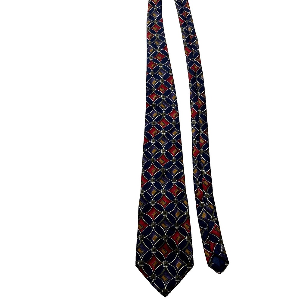 Geoffrey Beene Men 100% Silk Traditional Neck Tie Multicolor